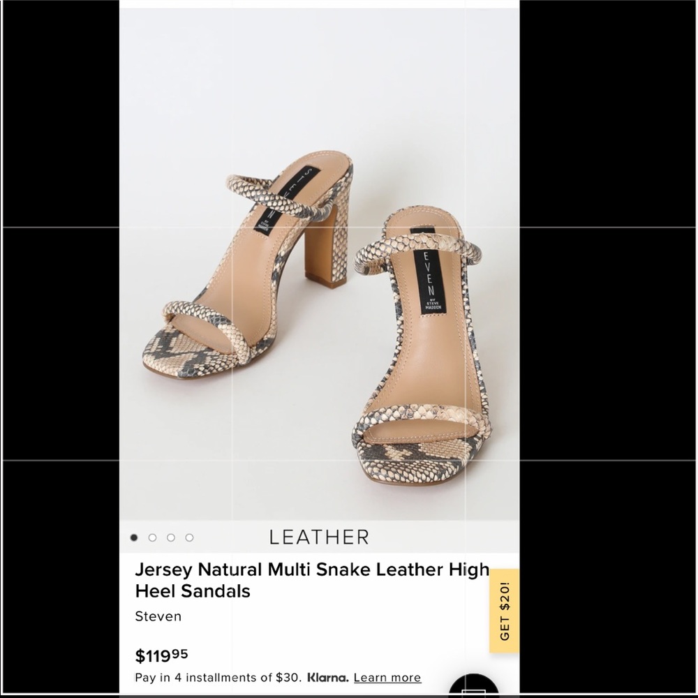 NWT Steven by Steve Madden Snake Skin